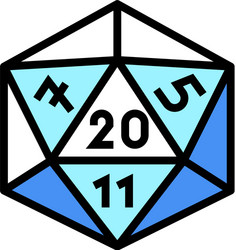 numerology geek color icon vector image