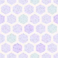 seamless pattern with textured hexagons vector