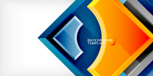 square arrow shapes with round elements vector image