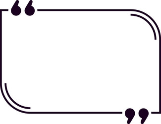 empty rectangular quote frame featuring quotation vector image