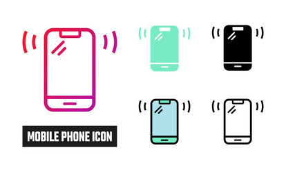 Mobile phone icon set Royalty Free Vector Image