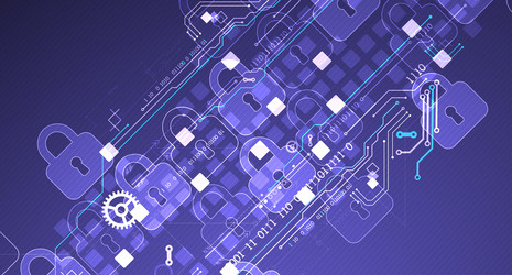 secure digital background virtual confidential vector image