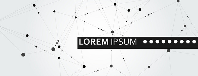 abstract connection structure on banner template vector image