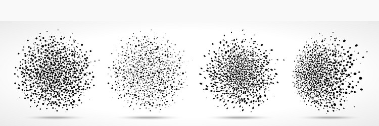 blobs dots pattern set blots dot backgrounds vector image