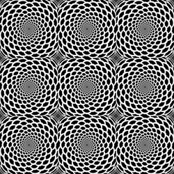 Horizontal Movement Pattern Design seamless monochrome spiral movement pattern