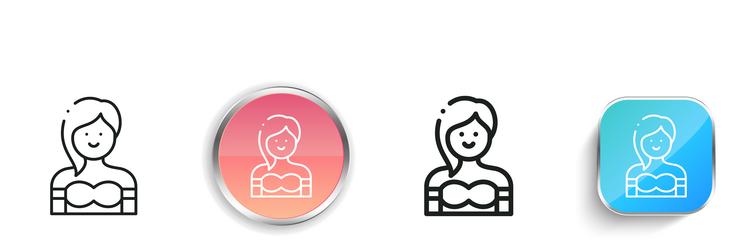 genie icon thin linear regular and button style vector image