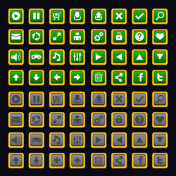 Medieval Button Pack - Game UI vector image
