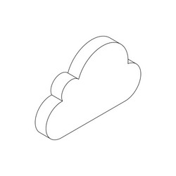 cloud computing icon isometric 3d style vector image