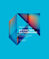 gradient triangles abstract background vector image
