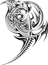 Polynesian Tribal Tattoo Art Vector Image