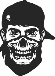 Skull Bandana Guy Vector Image