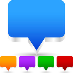 3d speech talk bubble icons can be used as map vector image