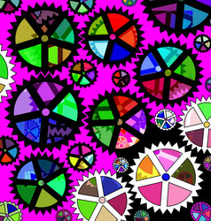 abstract color image of gears and plates vector image