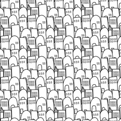 city pattern is repetitive texture hand drawn vector