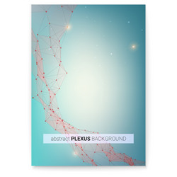 Cover design plexus concept of dna network vector