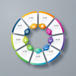 Data Visualization Circle Templates vector image