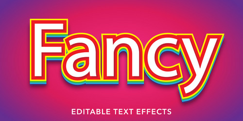 editable text style effect typography template vector image