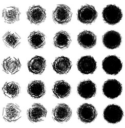geometric circular element grungy sketchy vector image