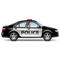 Police Car Side View Vector Image