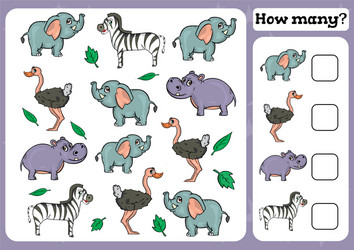 Preschool Counting Game - Learn to Count vector image