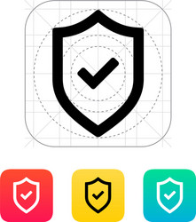 Shield with Checkmark Icon vector image