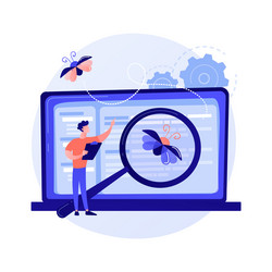 software testing concept metaphor vector image