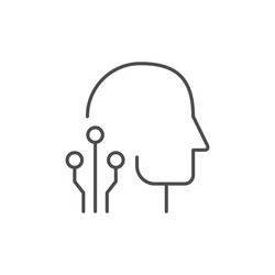 Artificial intelligence line outline icon vector