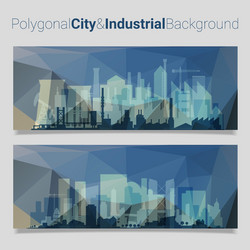 blurred polygonal header slider webdesign kit vector image