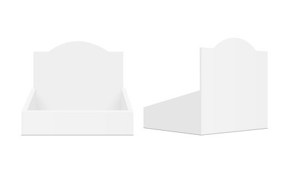 empty display box mockup front and back side view vector image