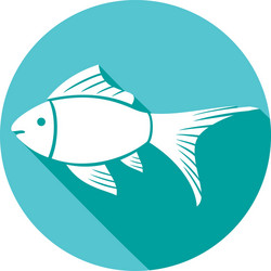Ramp fish icon summer vacation Royalty Free Vector Image