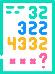 logical tasks color icon vector image