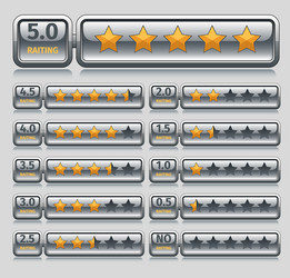 rating stars set vector