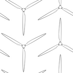 seamless pattern with propeller wind turbine vector image