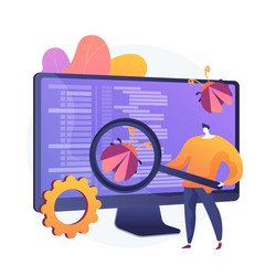 Software Bug Detection Concept vector image