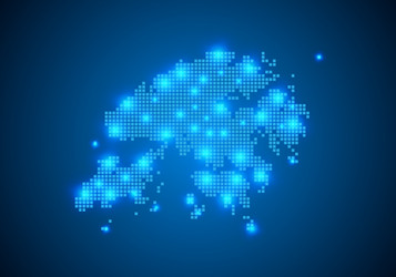 abstract blue background with map internet line vector image