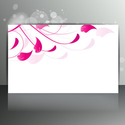 abstract card with floral background vector