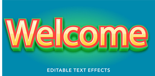 editable text style effect typography template vector image