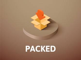 packed isometric icon isolated on color vector