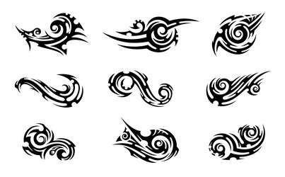 Polynesian Tribal Tattoos Vector Image