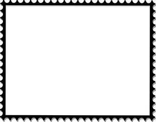 postage stamp frame vector