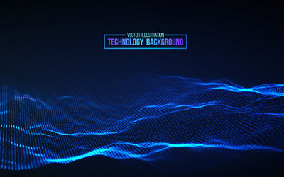 Abstract 3D Technology Grid Background vector image
