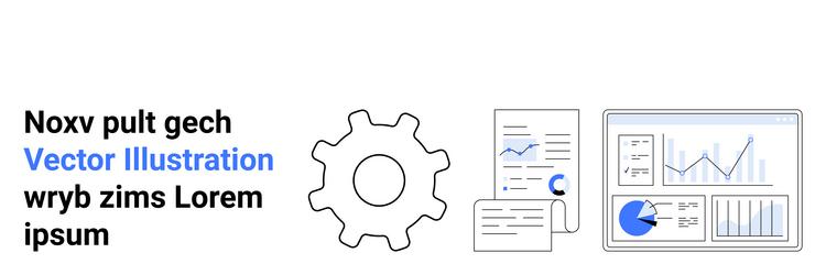 data analytics concept with charts graphs vector image