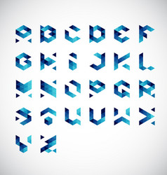 Geometric Colorful Alphabet Blocks vector image