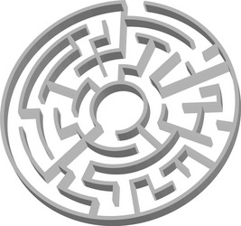 solvable 3d maze labyrinth puzzle game vector image