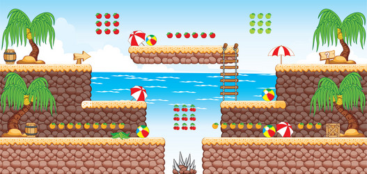 tile set platform for game 9 vector image