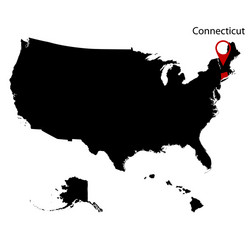 Connecticut State Map Vector Image