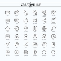 Contact us icon set eps10 Royalty Free Vector Image