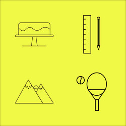 essential linear icon set vector