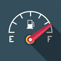 Fuel icon gasoline dashboard symbol Royalty Free Vector