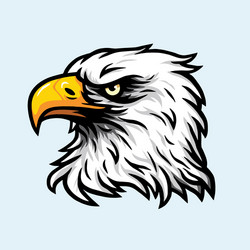 Aggressive Eagle Head Mascot Logo Vector Image